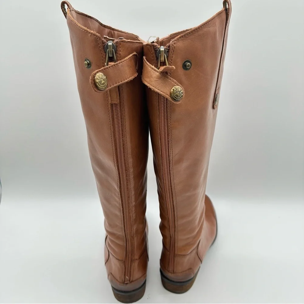 Sam Edelman Penny Tan Leather Knee High Boots